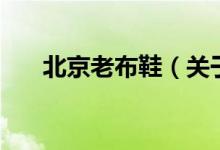 北京老布鞋（關(guān)于北京老布鞋的介紹）