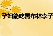 孕婦能吃黑布林李子嗎（孕婦能吃黑布林嗎）