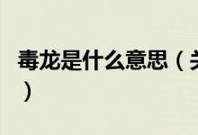 毒龍是什么意思（關(guān)于毒龍是什么意思的介紹）