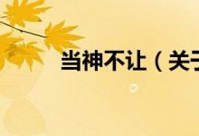 當(dāng)神不讓（關(guān)于當(dāng)神不讓的介紹）