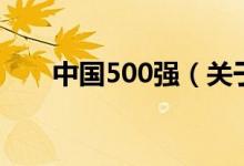 中國500強（關(guān)于中國500強的介紹）