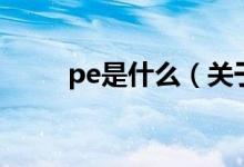 pe是什么（關(guān)于pe是什么的介紹）