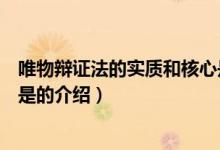 唯物辯證法的實(shí)質(zhì)和核心是（關(guān)于唯物辯證法的實(shí)質(zhì)和核心是的介紹）