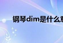 鋼琴dim是什么意思（鋼琴dim解釋）