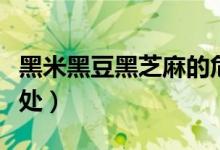 黑米黑豆黑芝麻的危害（黑米黑豆黑芝麻的好處）