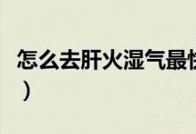 怎么去肝火濕氣最快最有效（怎么去濕氣最快）