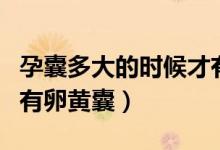 孕囊多大的時候才有卵黃囊（孕囊多大mm時有卵黃囊）