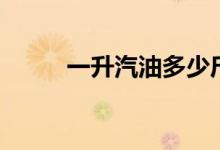 一升汽油多少斤（是怎么換算的）