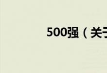 500強（關(guān)于500強的介紹）