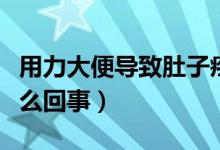 用力大便導(dǎo)致肚子疼（拉屎肚子疼的冒汗是怎么回事）