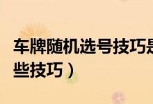 車牌隨機(jī)選號(hào)技巧是什么（車牌隨機(jī)選號(hào)有哪些技巧）
