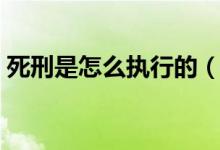 死刑是怎么執(zhí)行的（關(guān)于死刑是怎么執(zhí)行的）