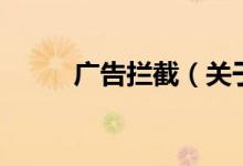 廣告攔截（關于廣告攔截的介紹）