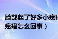 臉部起了好多小疙瘩很癢怎么辦（臉上癢起小疙瘩怎么回事）