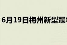 6月19日梅州新型冠狀病毒肺炎疫情最新消息