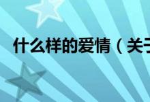 什么樣的愛(ài)情（關(guān)于什么樣的愛(ài)情的介紹）