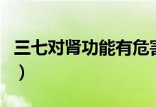 三七對(duì)腎功能有危害嗎（三七對(duì)腎功能有害嗎）