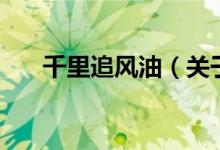 千里追風(fēng)油（關(guān)于千里追風(fēng)油的介紹）