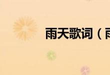 雨天歌詞（雨天歌詞是什么）