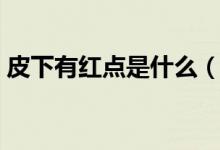 皮下有紅點(diǎn)是什么（皮下有紅點(diǎn)是什么原因）
