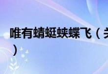 唯有蜻蜓蛺蝶飛（關(guān)于唯有蜻蜓蛺蝶飛的介紹）