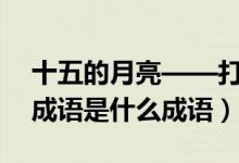 十五的月亮——打一成語（十五的月亮打一成語是什么成語）