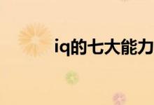 iq的七大能力（IQ的七個等級）