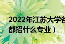 2022年江蘇大學(xué)各省招生計(jì)劃及招生人數(shù)（都招什么專業(yè)）