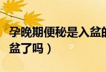 孕晚期便秘是入盆的征兆嗎（孕晚期便秘是入盆了嗎）