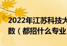 2022年江蘇科技大學各省招生計劃及招生人數（都招什么專業(yè)）