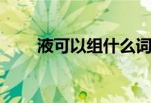 液可以組什么詞(液能夠組什么詞)