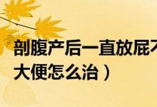 剖腹產(chǎn)后一直放屁不拉屎（剖腹產(chǎn)后只放屁不大便怎么治）