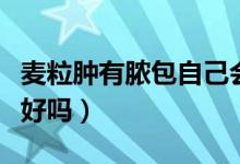 麥粒腫有膿包自己會消嗎（麥粒腫膿包會自己好嗎）