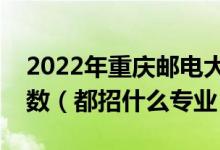 2022年重慶郵電大學(xué)各省招生計(jì)劃及招生人數(shù)（都招什么專業(yè)）