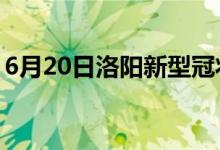 6月20日洛陽(yáng)新型冠狀病毒肺炎疫情最新消息
