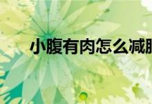 小腹有肉怎么減肥（小腹有肉怎么減）