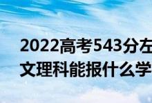 2022高考543分左右能上哪些大學（新高考文理科能報什么學校）