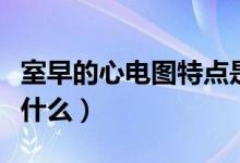 室早的心電圖特點(diǎn)是什么（房早心電圖特點(diǎn)是什么）