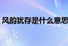 風(fēng)韻猶存是什么意思（風(fēng)韻猶存解釋及出處）