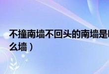 不撞南墻不回頭的南墻是哪里（不撞南墻不回頭的南墻是什么墻）