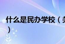 什么是民辦學校（關于什么是民辦學校的介紹）