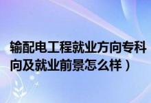 輸配電工程就業(yè)方向?？疲?022輸變電工程技術專業(yè)就業(yè)方向及就業(yè)前景怎么樣）