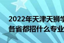 2022年天津天獅學(xué)院招生計(jì)劃及招生人數(shù)（各省都招什么專業(yè)）