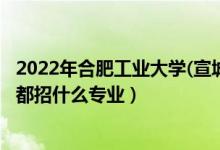 2022年合肥工業(yè)大學(xué)(宣城校區(qū))招生計(jì)劃及招生人數(shù)（各省都招什么專業(yè)）