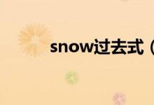 snow過(guò)去式（給大家介紹一下）