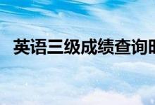 英語三級成績查詢時(shí)間（什么時(shí)候查成績）