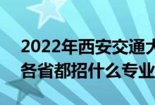2022年西安交通大學(xué)招生計(jì)劃及招生人數(shù)（各省都招什么專業(yè)）