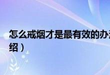 怎么戒煙才是最有效的辦法（怎么戒煙才是最有效的辦法介紹）