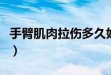 手臂肌肉拉傷多久好（手臂肌肉拉傷多久能好）