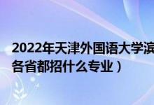 2022年天津外國語大學(xué)濱海外事學(xué)院招生計劃及招生人數(shù)（各省都招什么專業(yè)）